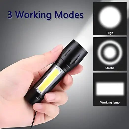 Pocket Size Mini Portable Xpe + Cob Led Tactical Flashlight
